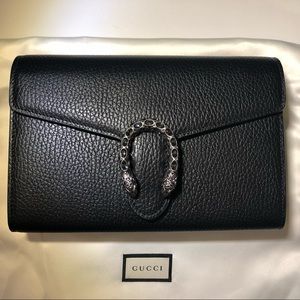 Gucci Dionysus Leather Mini Chain Bag - authentic